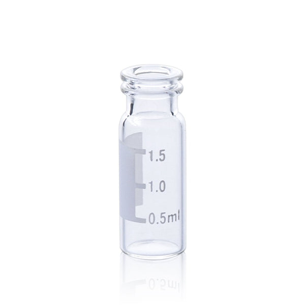 ALWSCI C0000021 Autosampler Vials, 11 mm Snap Top with Label, Clear Glass / Qty 100