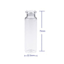 ALWSCI C0000039 Vial 20mL Headspace Borosilicate Glass Clear Rounded Bottom, Beveled Short Neck, / Qty 100