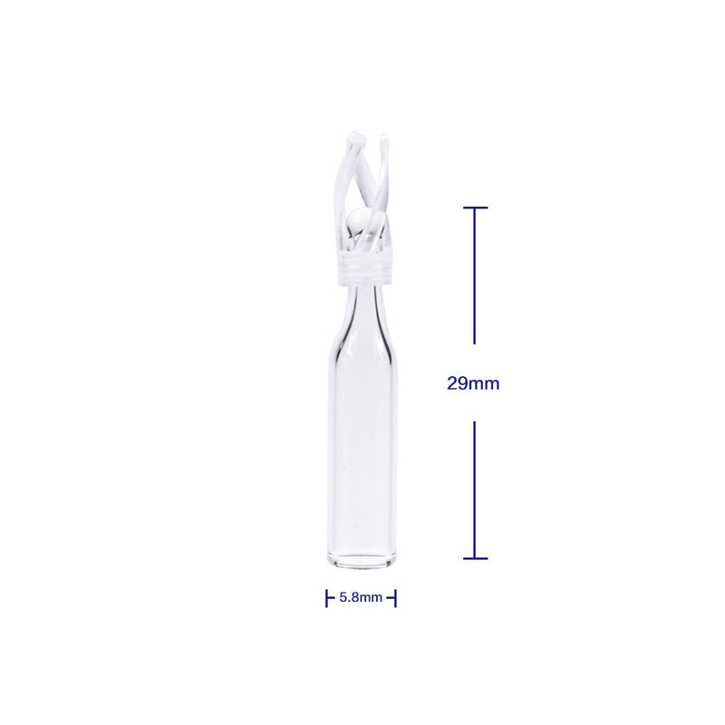 ALWSCI C0000070 Vial Micro-Insert 200ul, 5.8x28.5mm, Clear Glass, Conical Base With Polyspring / Qty 100