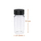 ALWSCI C0001052 20ml Vial, Clear Glass with 24-400 Black Closed Cap, PE Liner/ Qty 100
