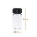 ALWSCI 20ml Vial, Clear Glass with 24-400 Black Closed Cap, PE Liner/ Qty 20