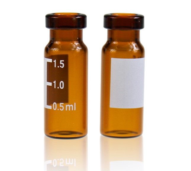 ALWSCI C0001175 2ml Vial Kit Amber, 11mm Crimp Cap With Label, PTFE/Silicone 1mm Cap / Qty:100