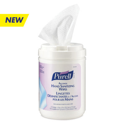 PURELL Alcohol Hand Sanitizing Wipes 175 Count Canister Qty:6